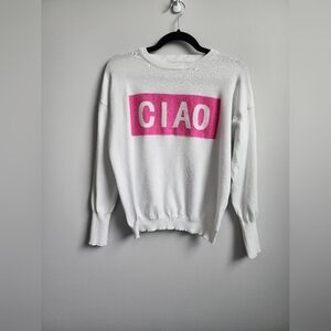 Pink Martini Ciao Long Sleeve Light Sweater